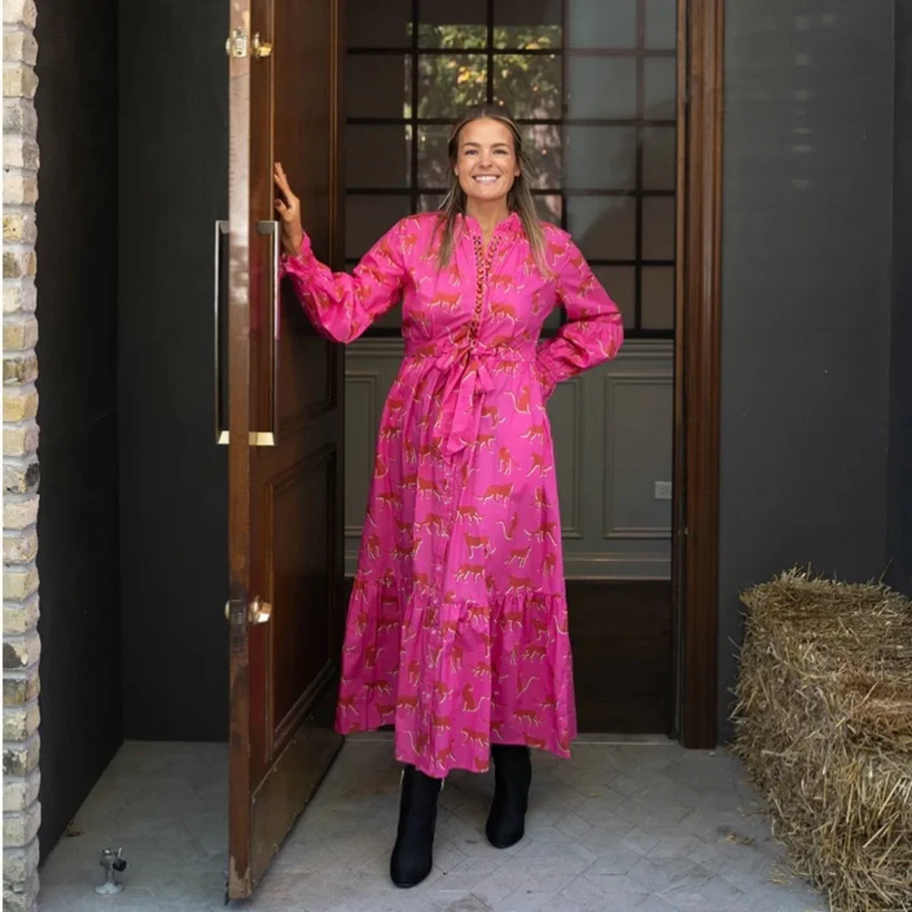 New w Tag: Sheridan French Britt Dress in Festive Cheetah. Size Small - Picture 2 of 16